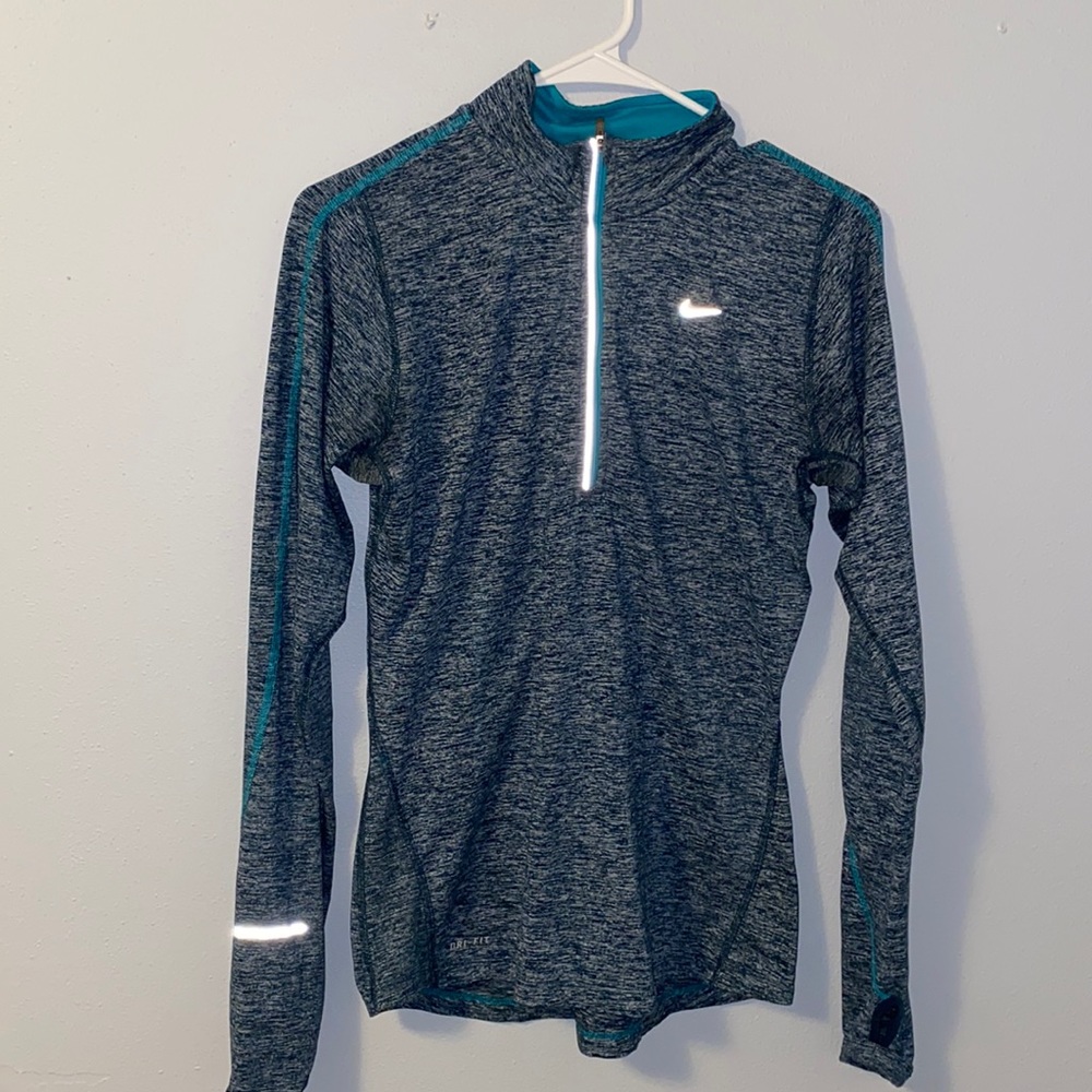 Nike 1/4 zip- dark blue with white speckles